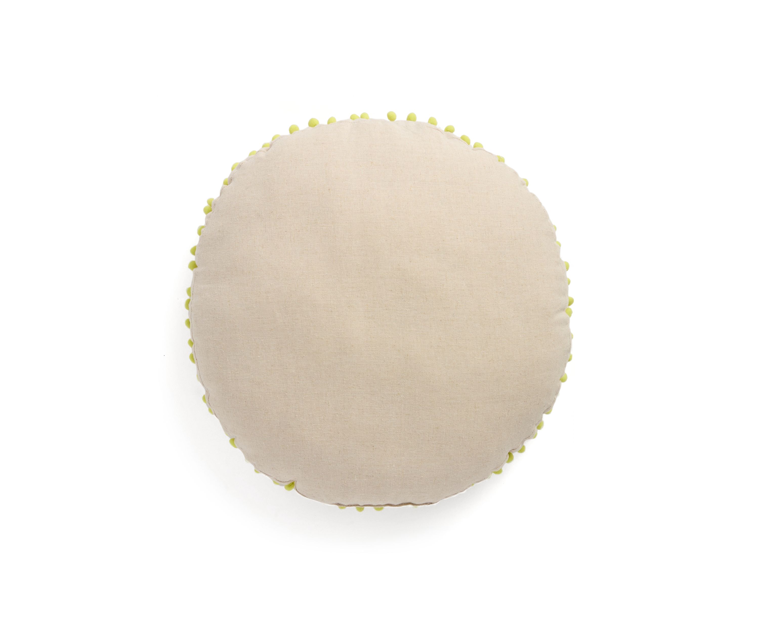 Queenie Pineapple Round Embroidered Decorative Pillow