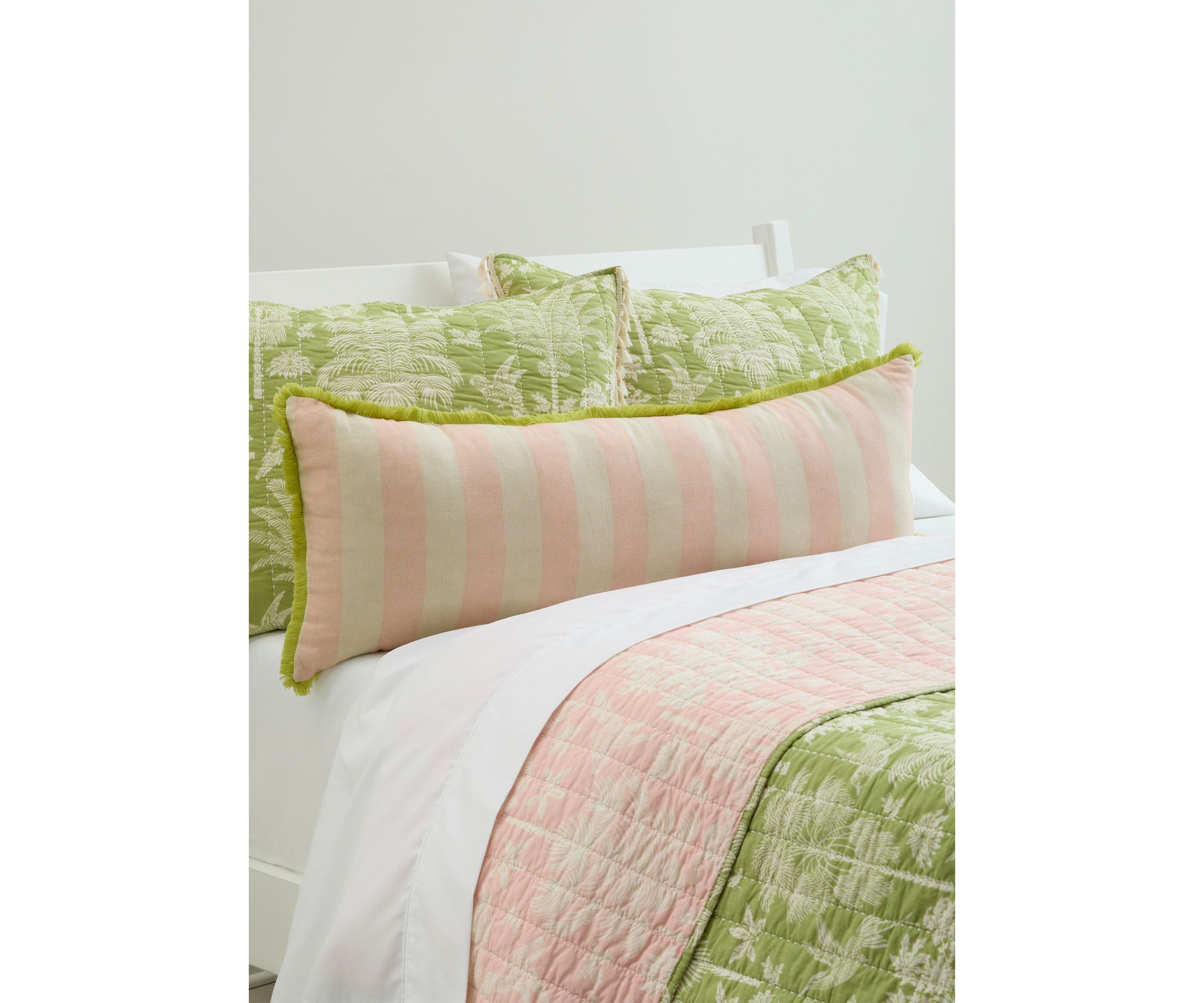 Queenie Cabana Stripe Fringe Decorative Pillow
