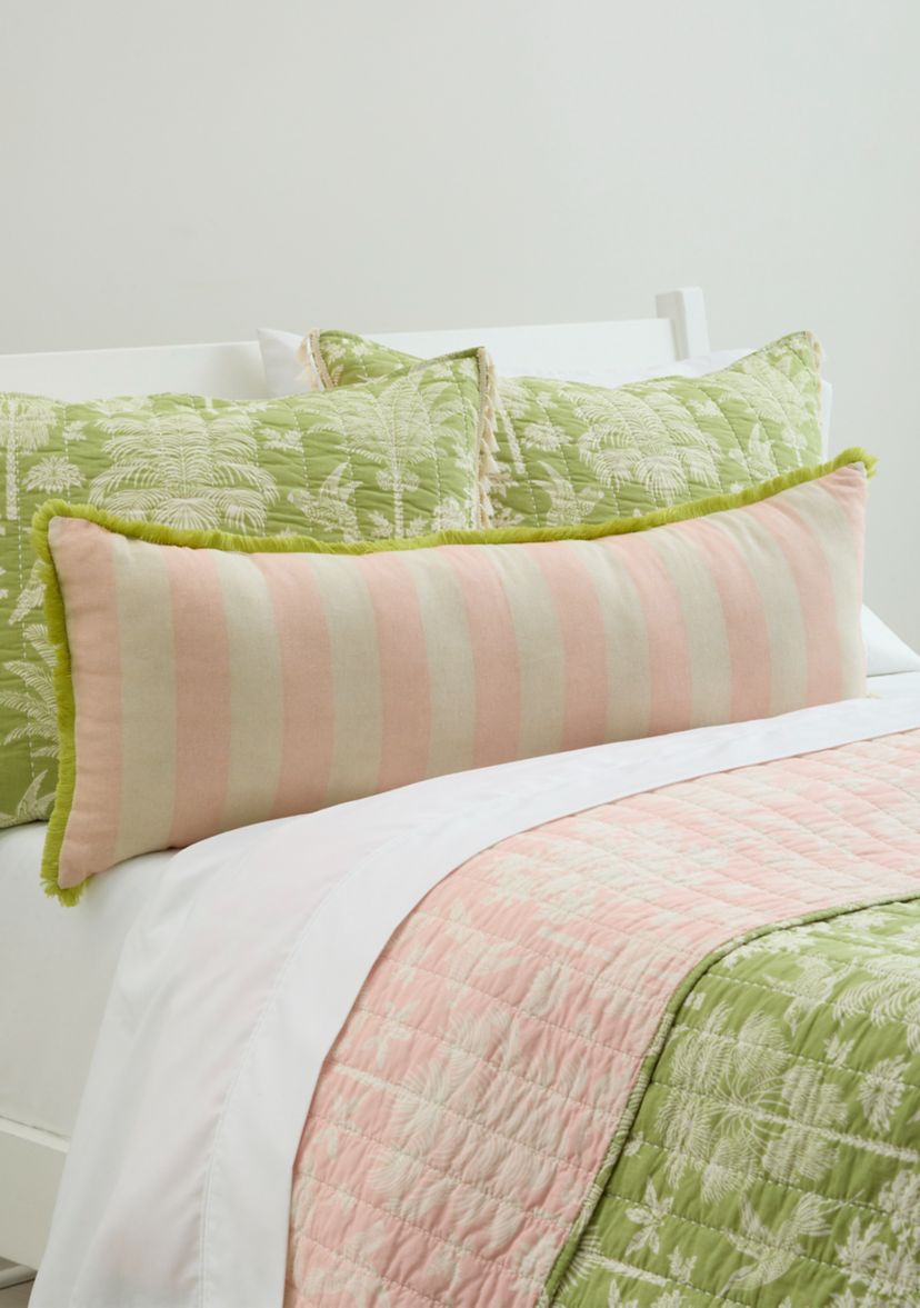 Queenie Cabana Stripe Fringe Decorative Pillow