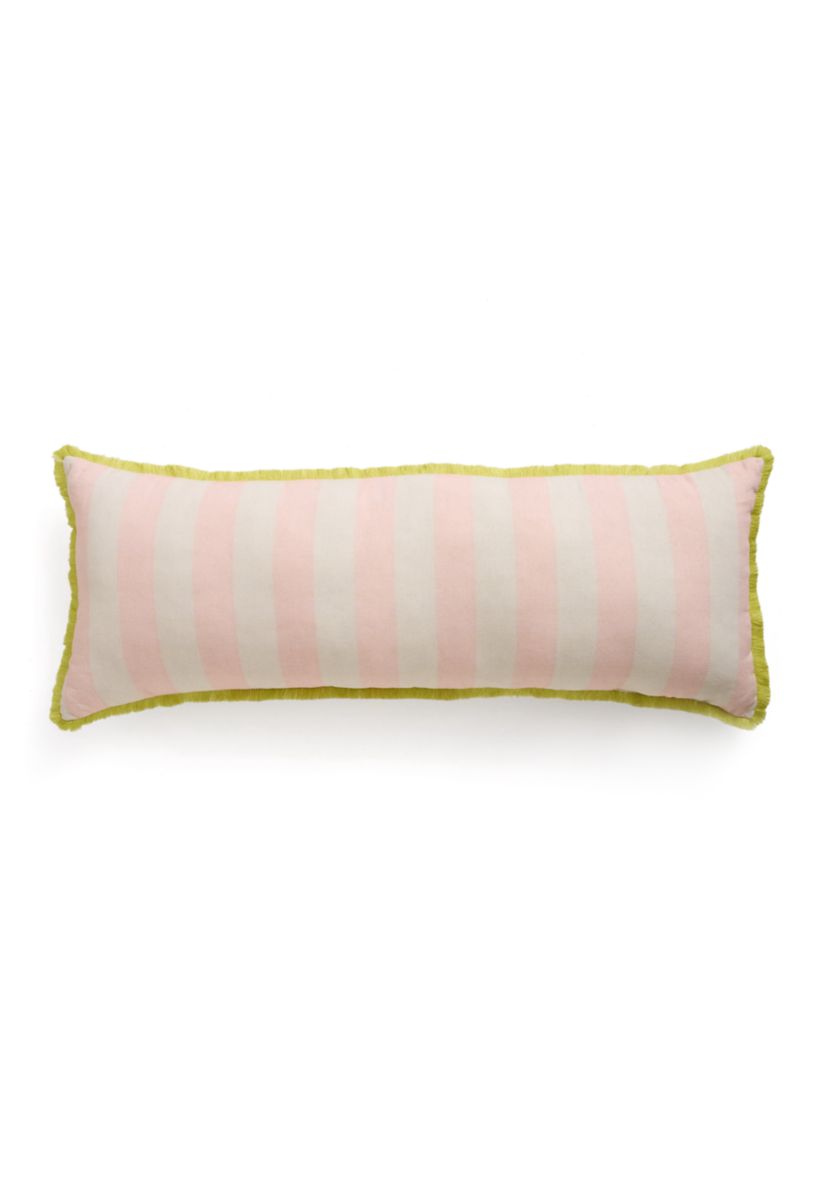 Queenie Cabana Stripe Fringe Decorative Pillow