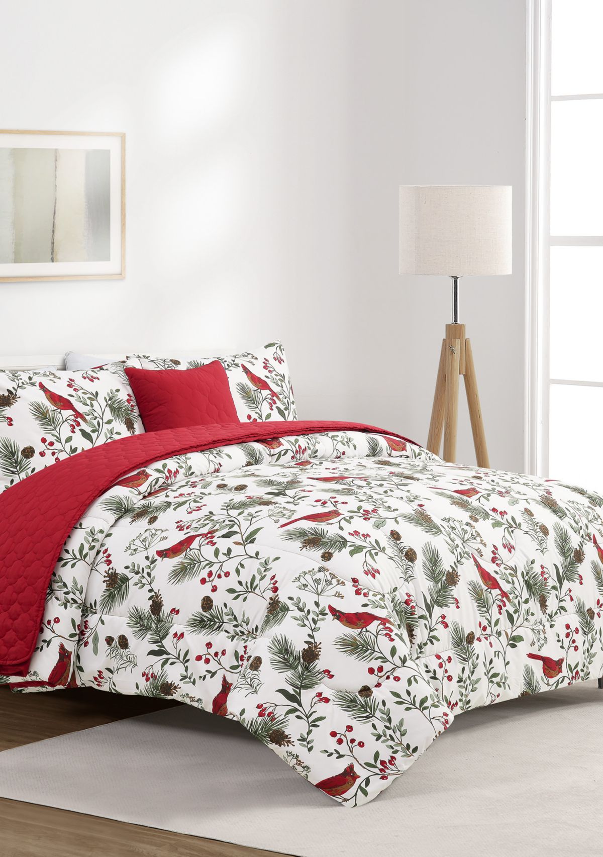 Holiday Cardinal 5-Piece Comforter Set