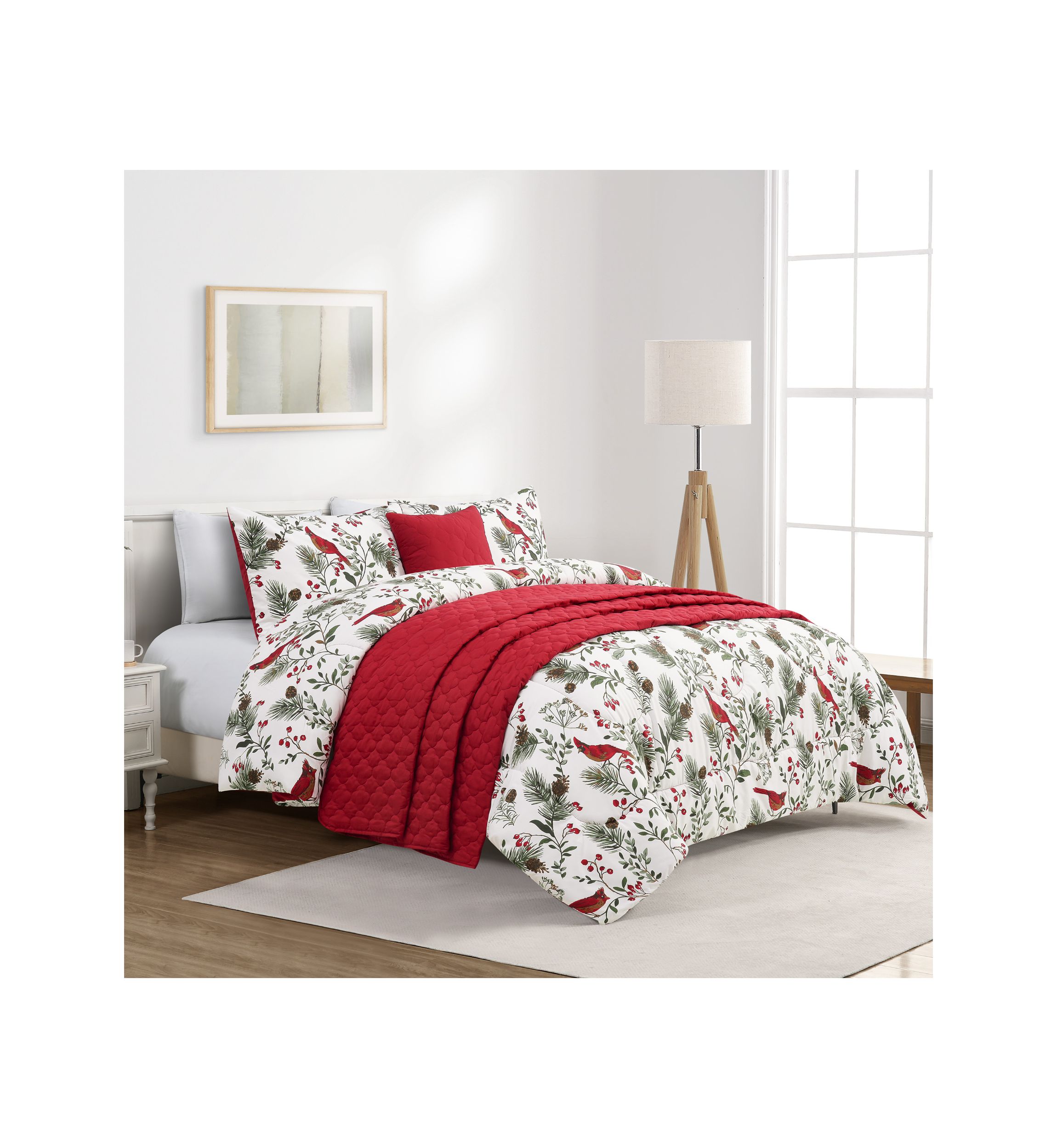 Holiday Cardinal 5-Piece Comforter Set