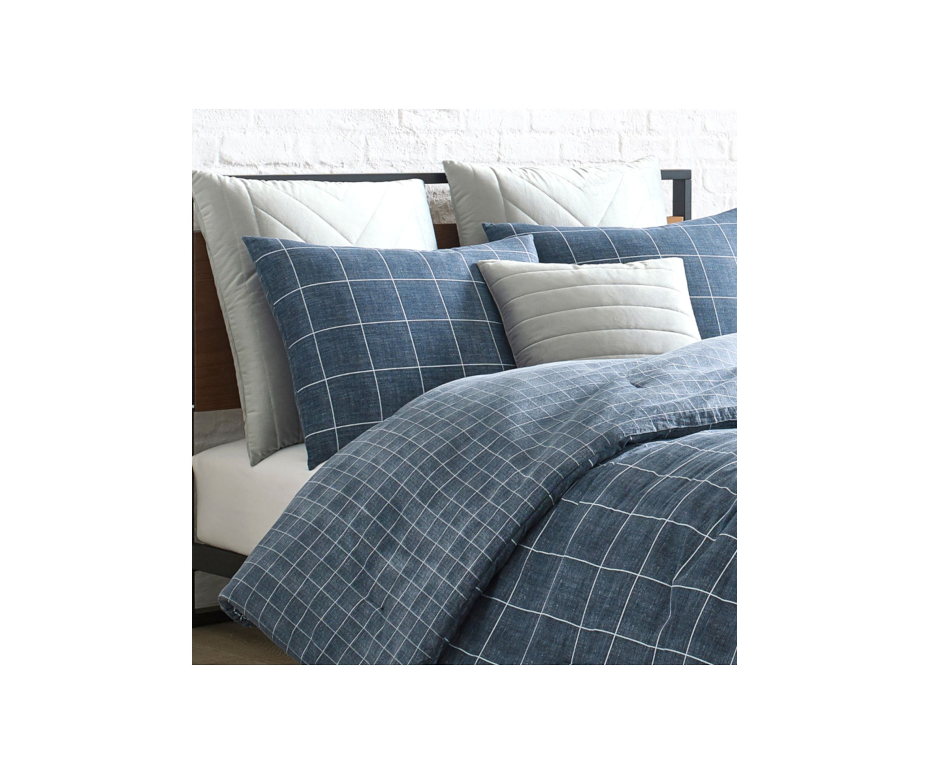 Holden Grid Cotton Duvet Cover Set