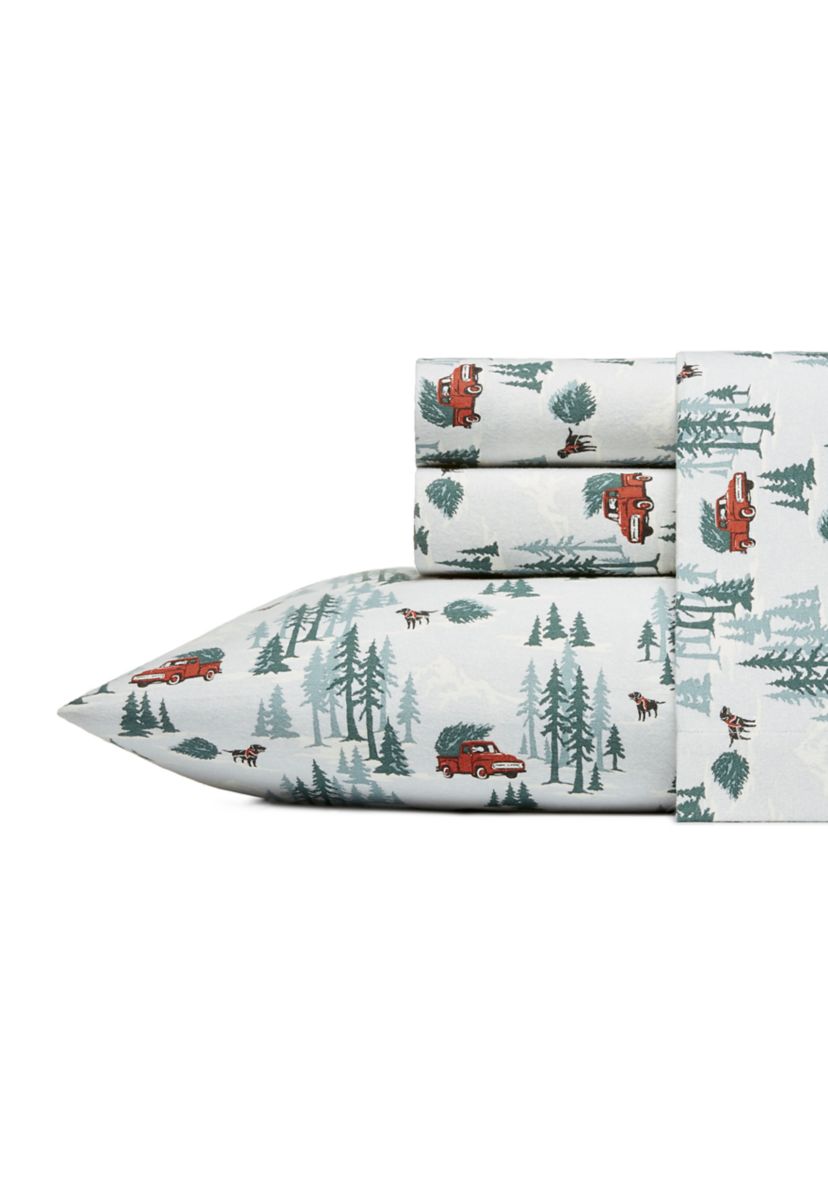 Tree Farm Flannel Sheet Set