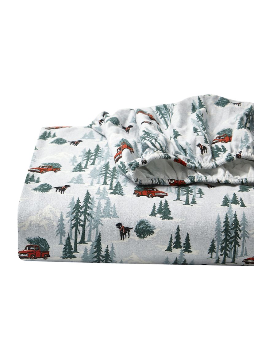 Tree Farm Flannel Sheet Set