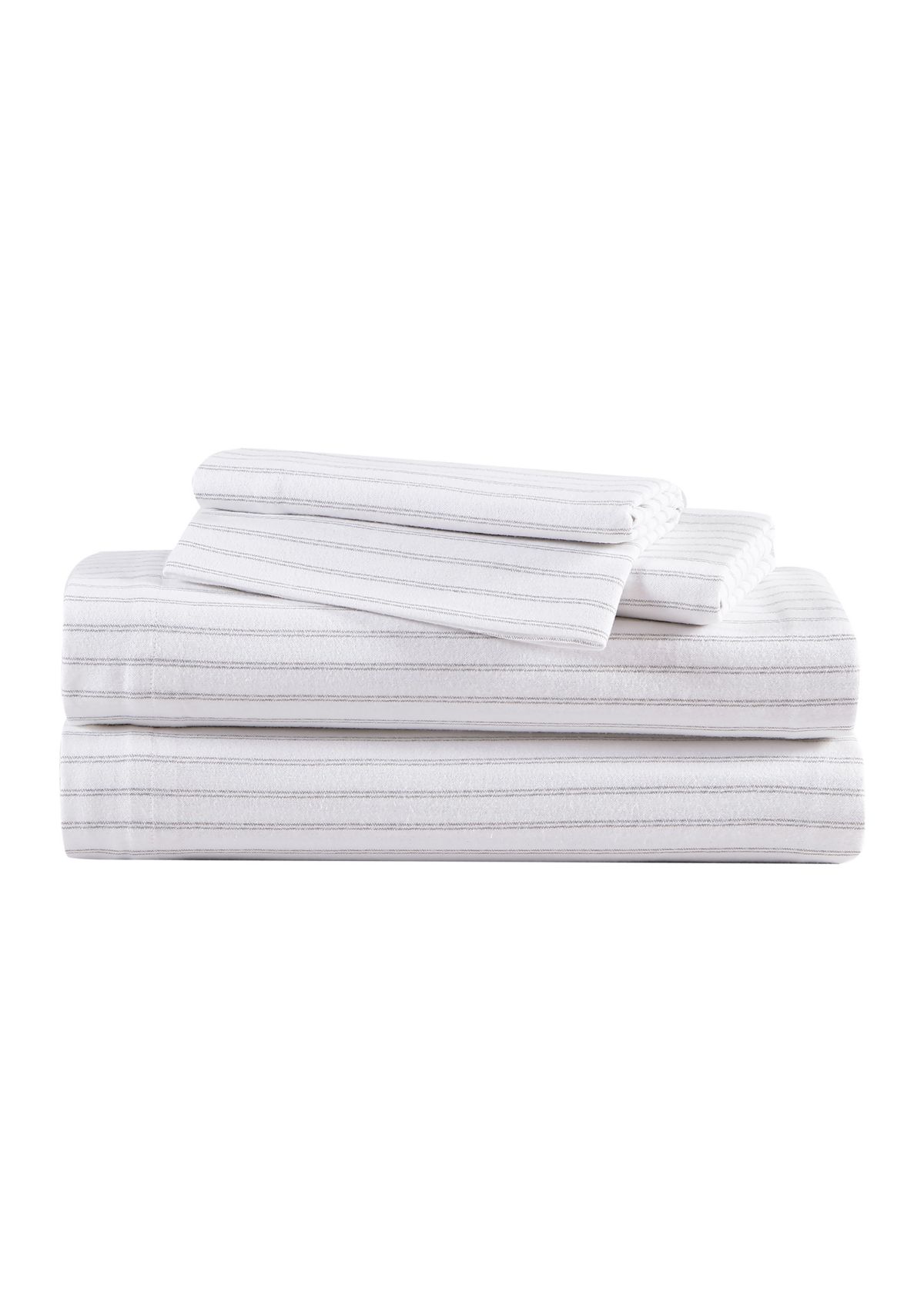 Trail Stripe 4-Piece Cotton Flannel Sheet Set