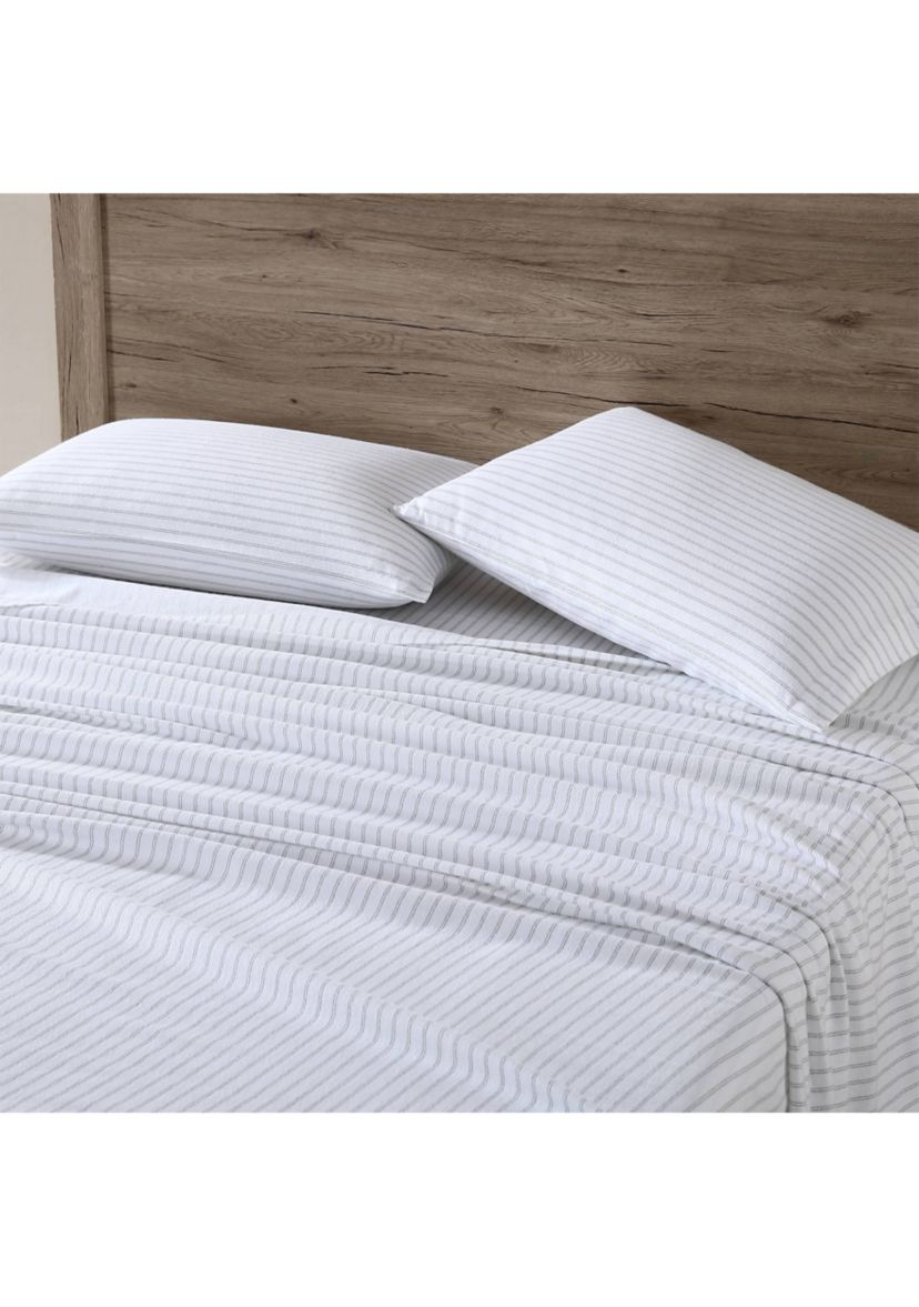 Trail Stripe 4-Piece Cotton Flannel Sheet Set