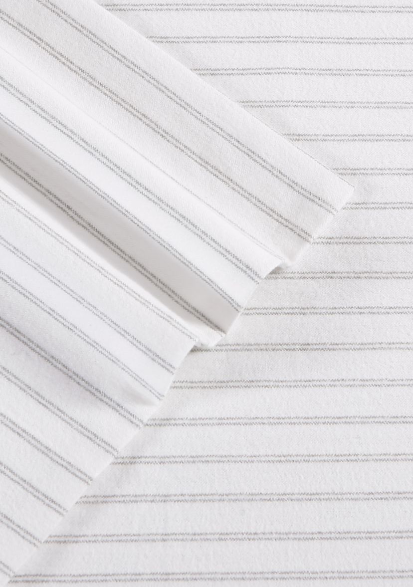 Trail Stripe 4-Piece Cotton Flannel Sheet Set