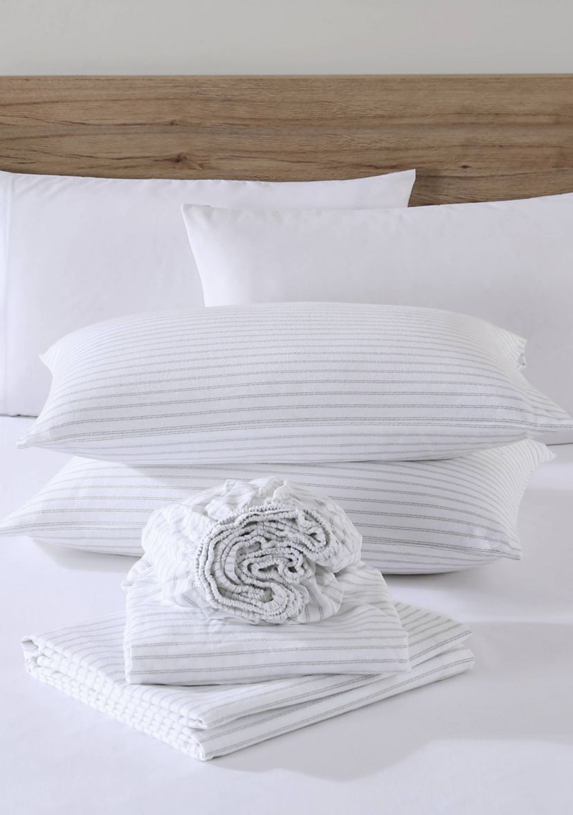 Trail Stripe 4-Piece Cotton Flannel Sheet Set
