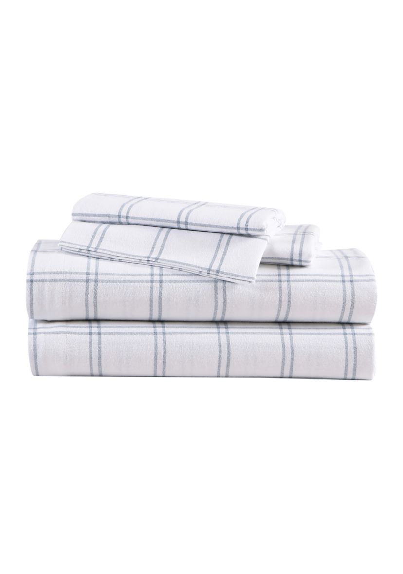 Westridge Plaid 4-Piece Cotton Flannel Sheet Set