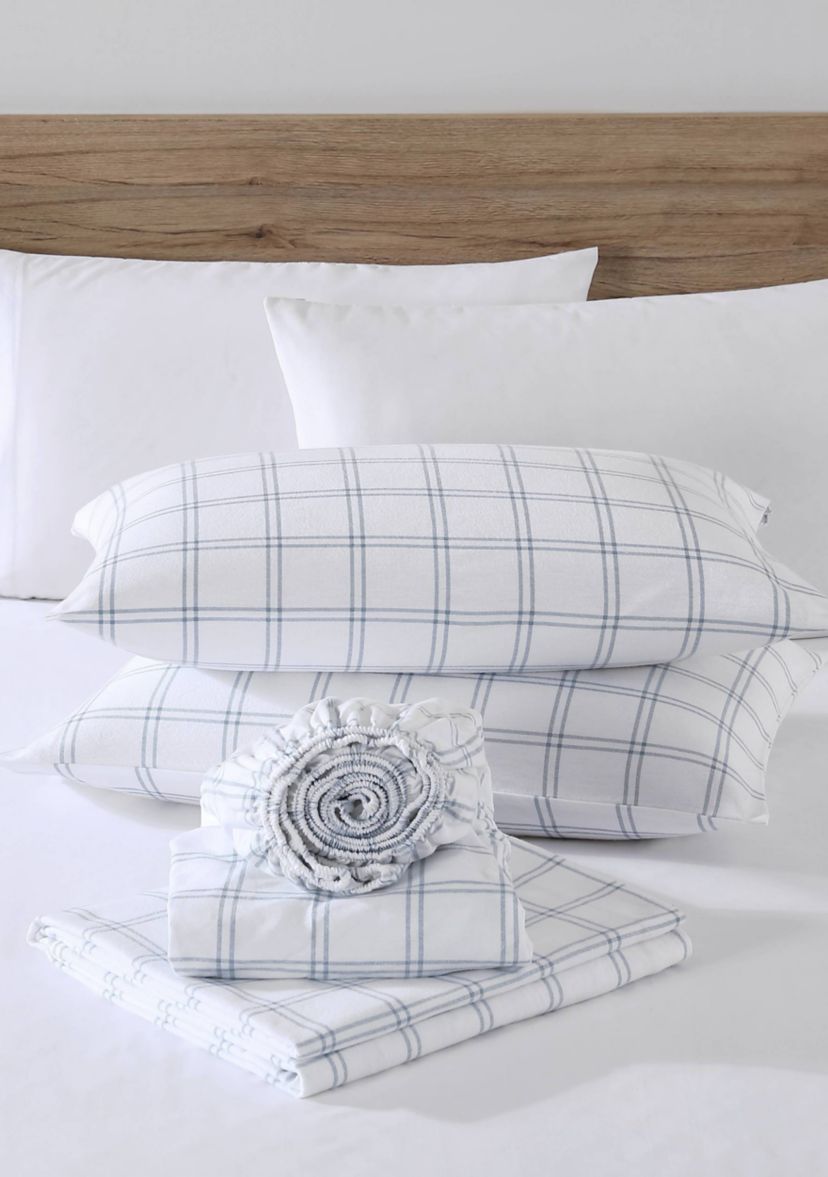 Westridge Plaid 4-Piece Cotton Flannel Sheet Set