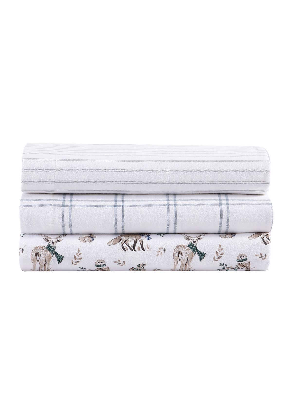 Woodland Friends 4-Piece Cotton Flannel Sheet Set