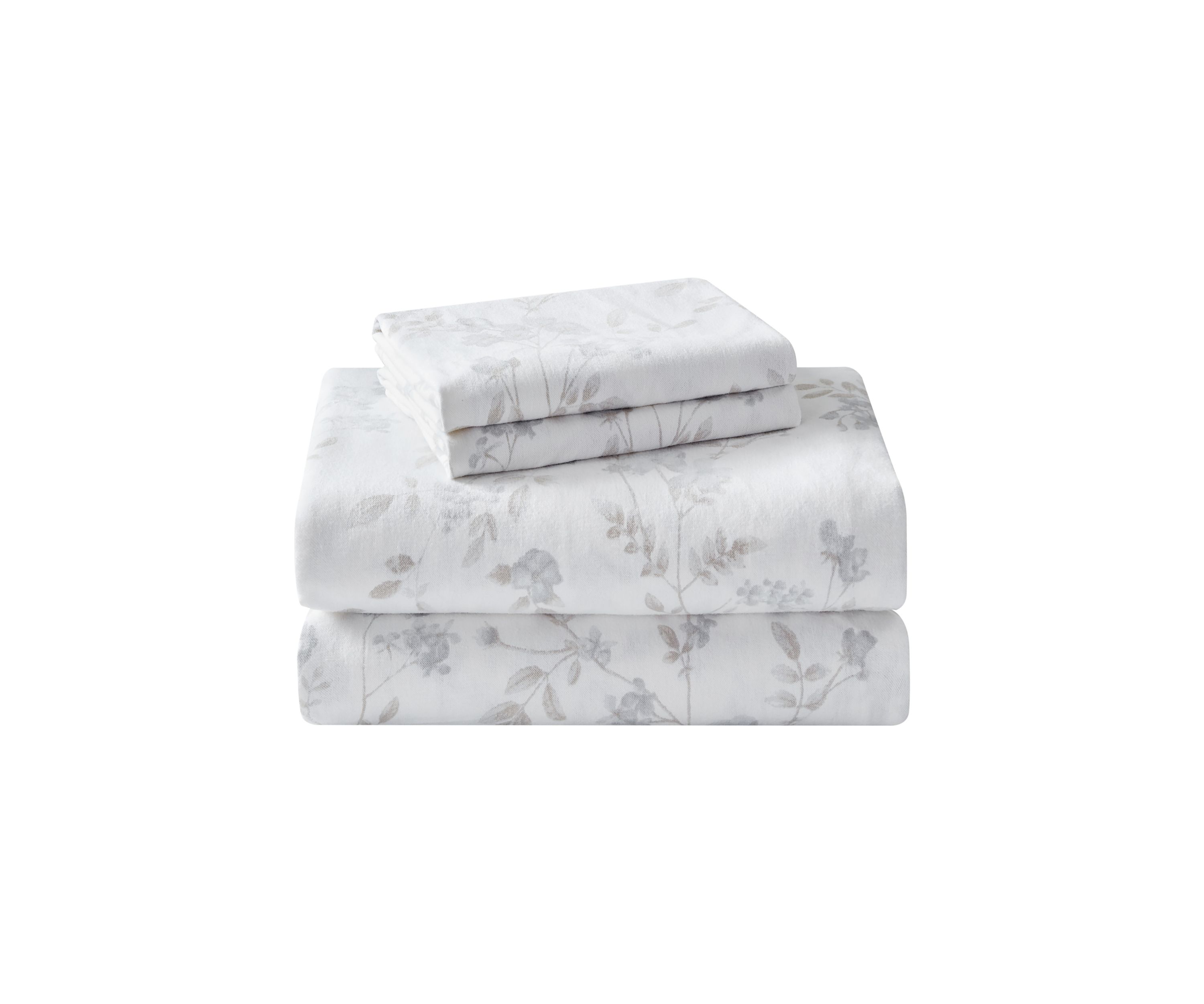 Fawna Flannel 4-Piece Floral Cotton Sheet Set