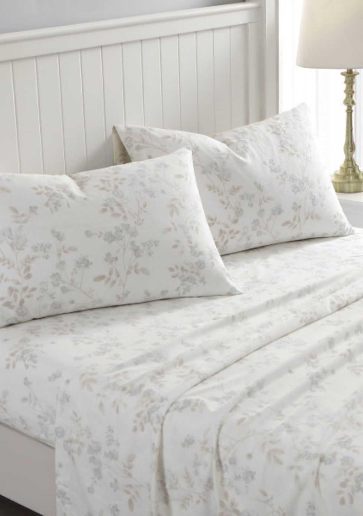 Fawna Flannel 4-Piece Floral Cotton Sheet Set