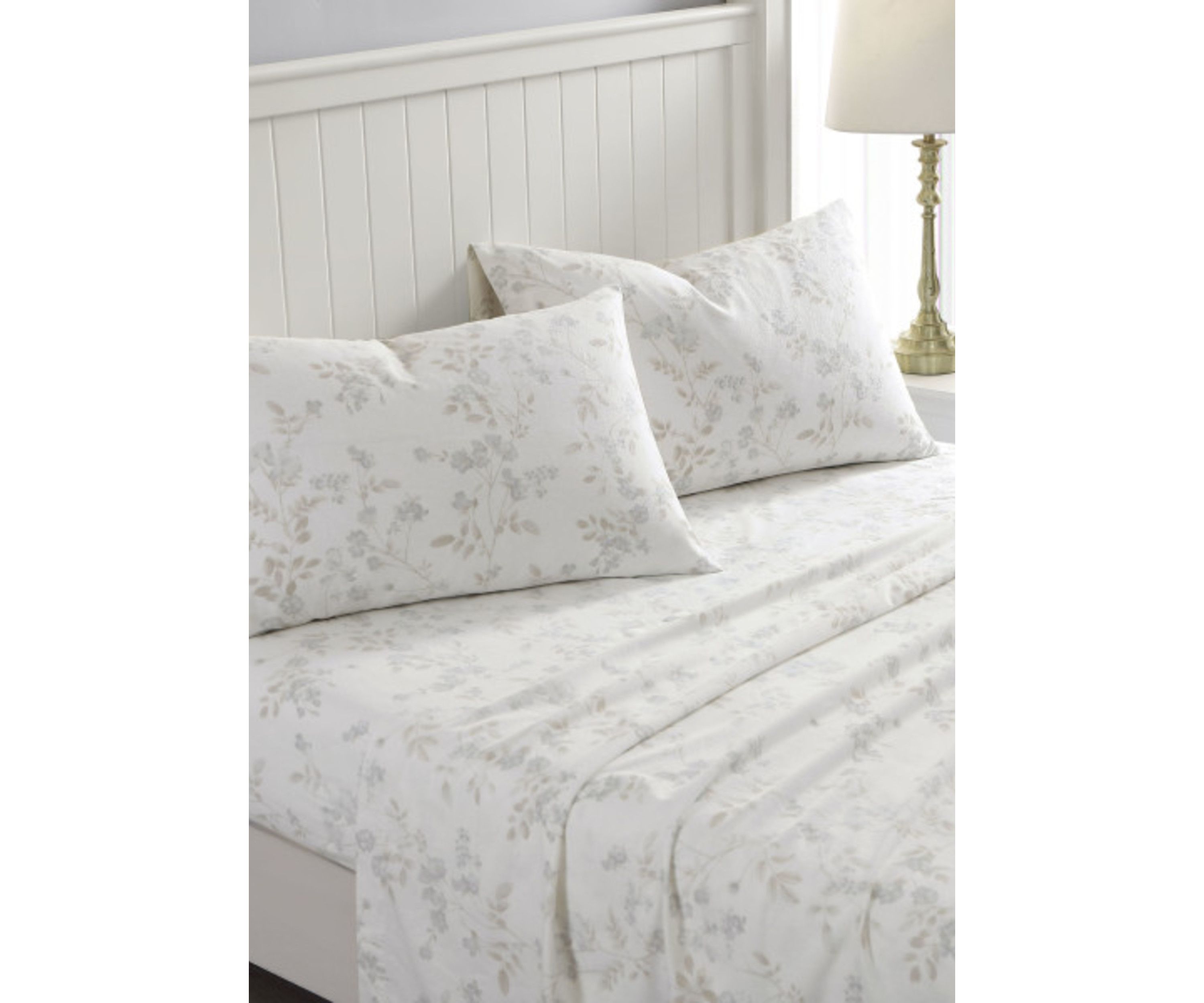 Fawna Flannel 4-Piece Floral Cotton Sheet Set
