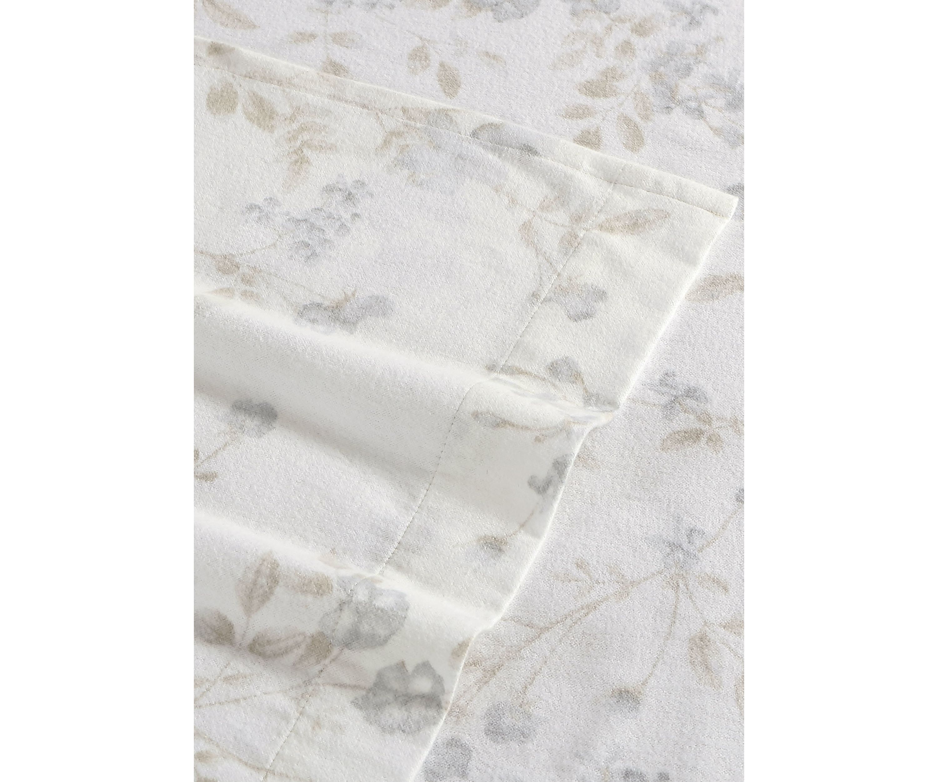 Fawna Flannel 4-Piece Floral Cotton Sheet Set