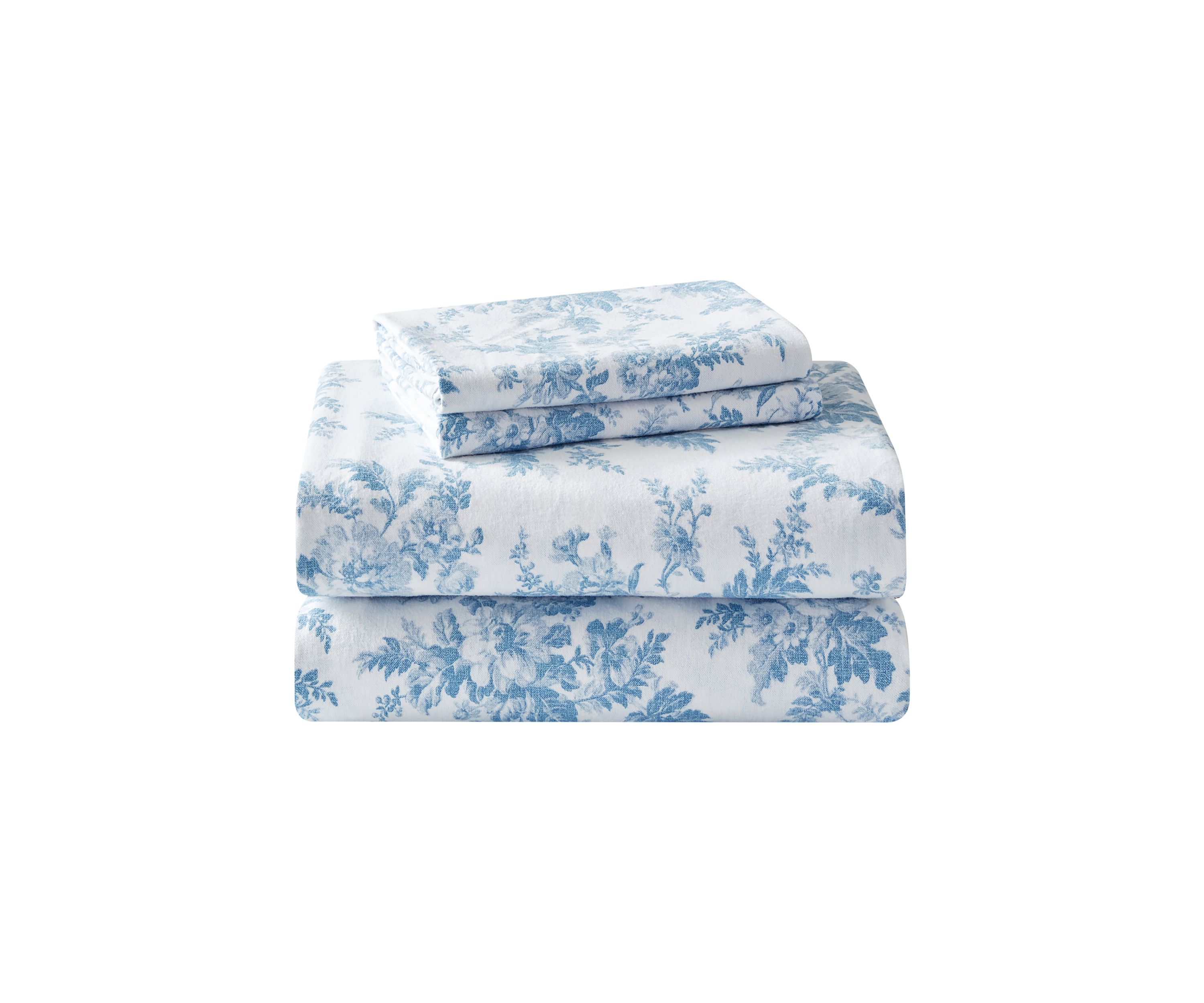 Vanessa Flannel 4-Piece Floral Cotton Sheet Set