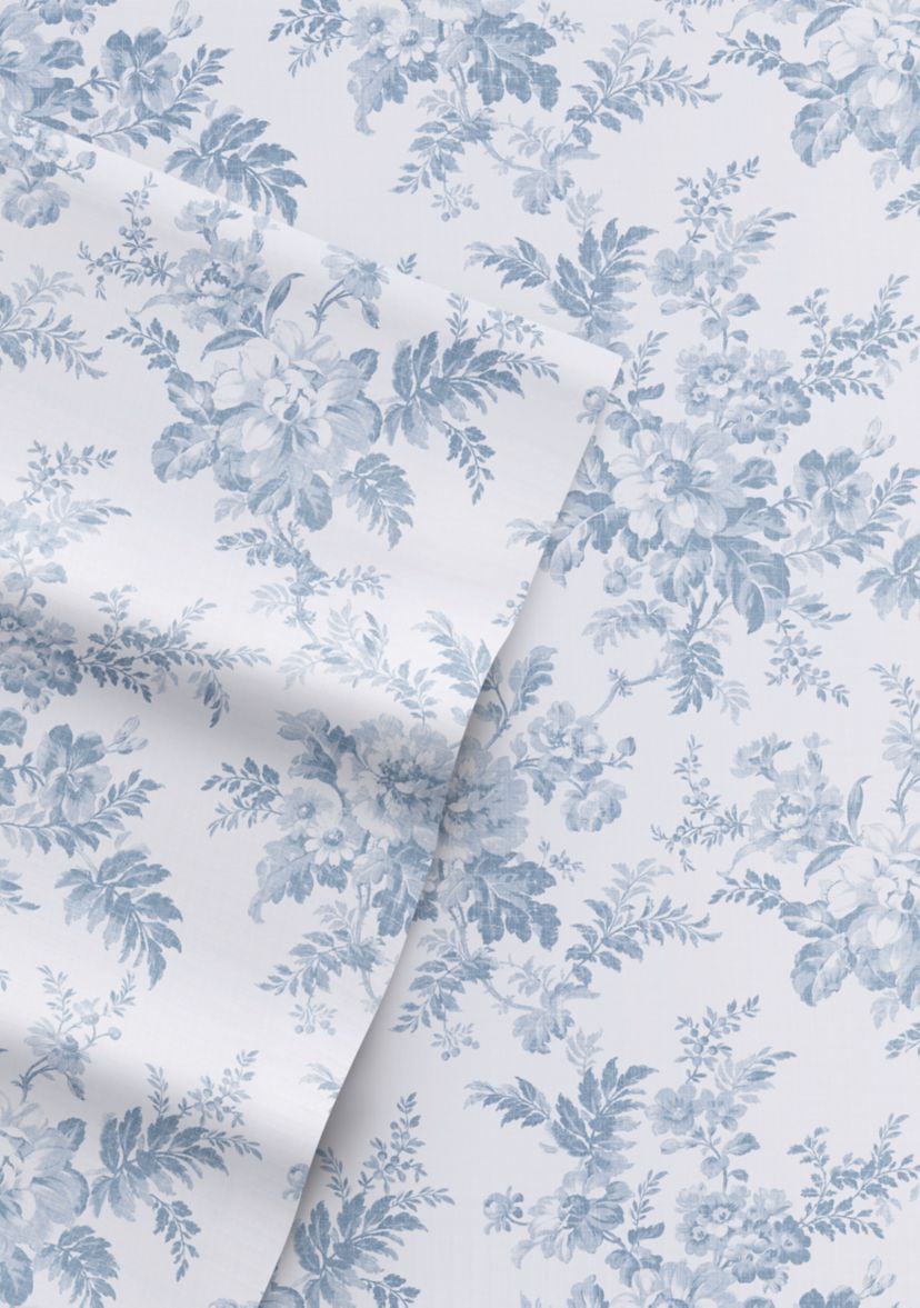 Vanessa Flannel 4-Piece Floral Cotton Sheet Set