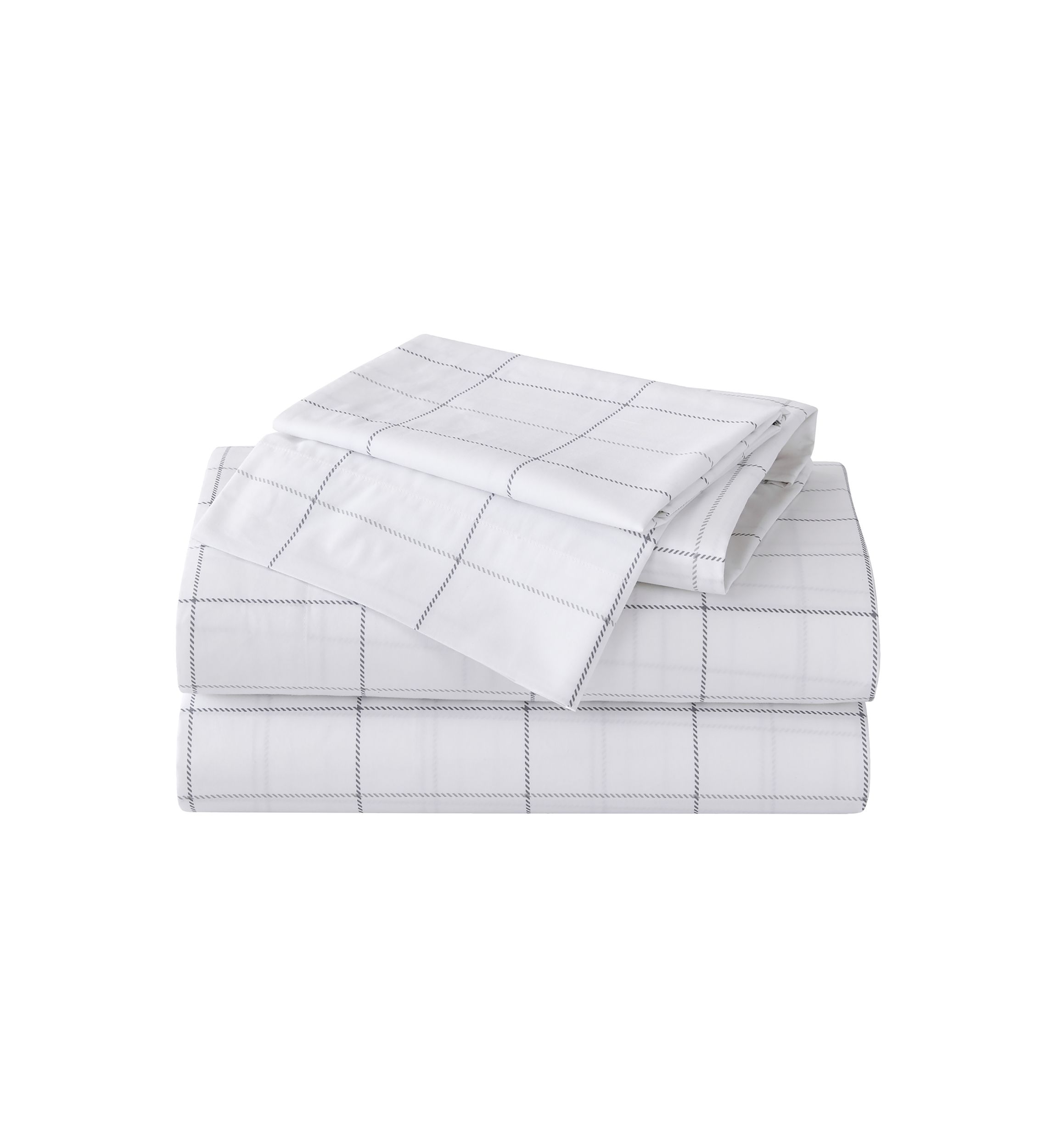 Northern Plaid 4-Piece Percale Cotton Sheet Set