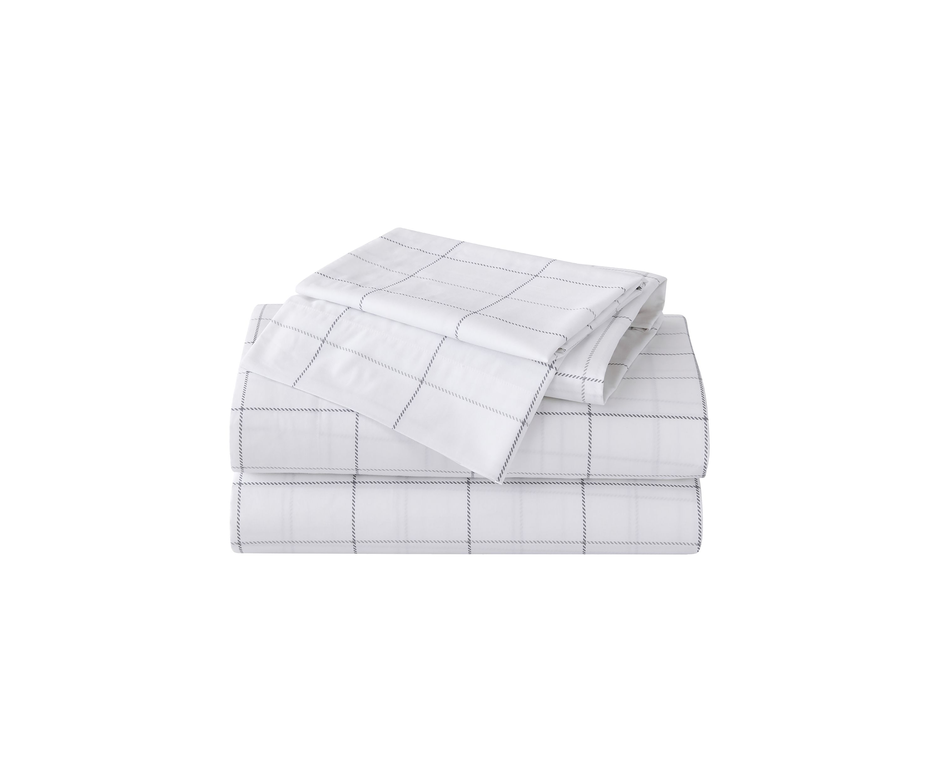Northern Plaid 4-Piece Percale Cotton Sheet Set
