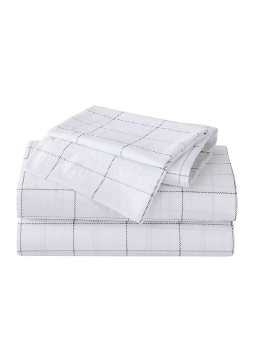 Northern Plaid 4-Piece Percale Cotton Sheet Set