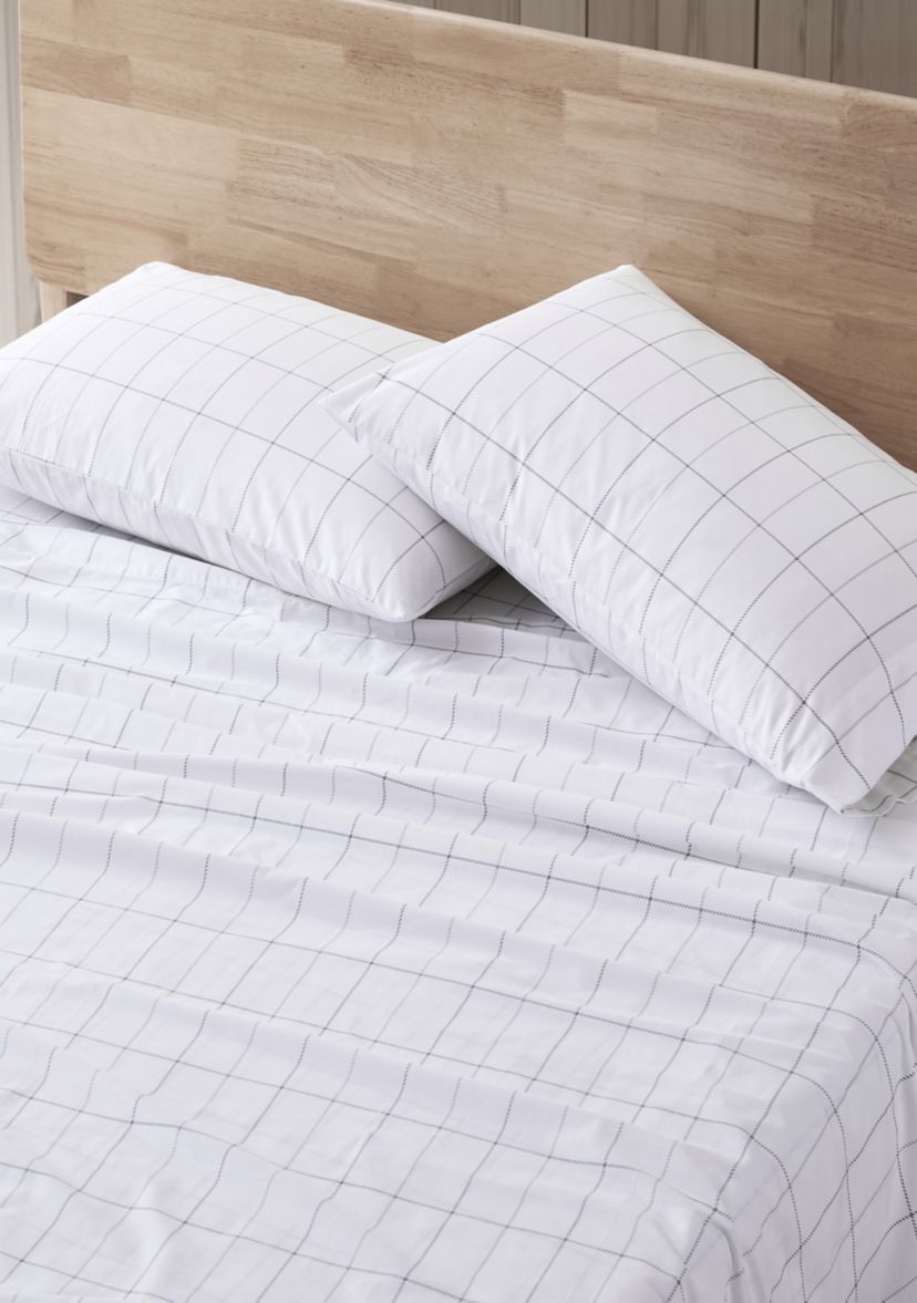 Northern Plaid 4-Piece Percale Cotton Sheet Set