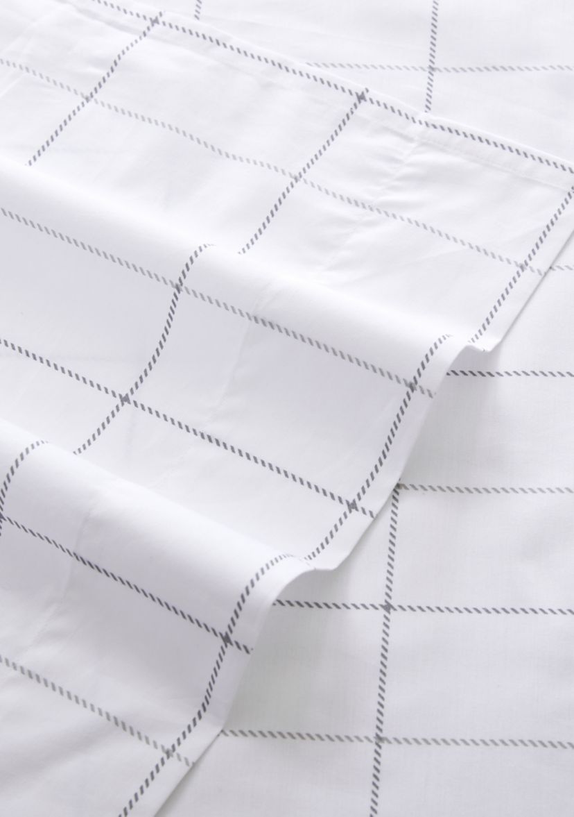 Northern Plaid 4-Piece Percale Cotton Sheet Set
