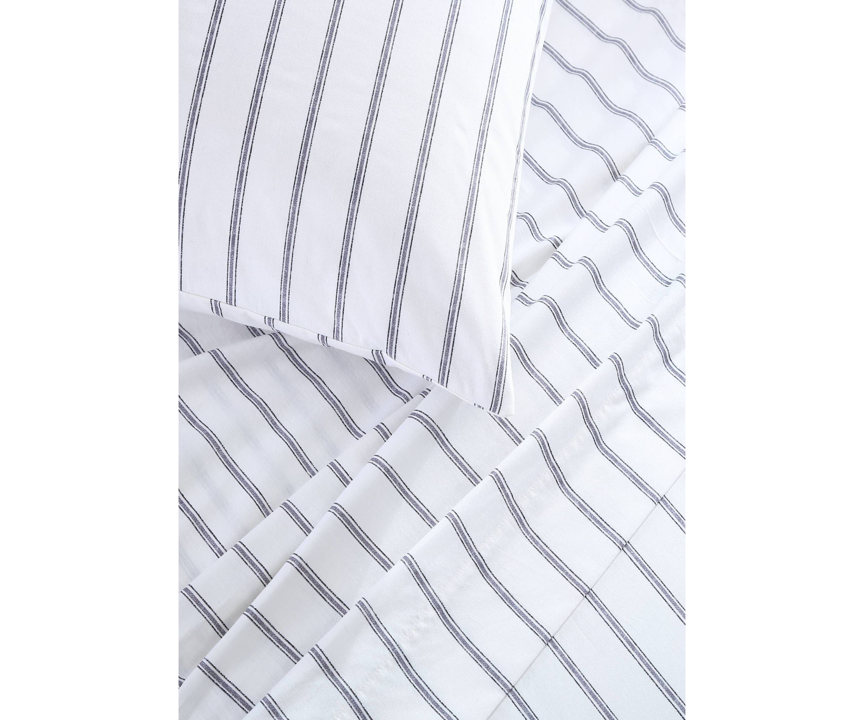 Trenton Stripe 4-Piece Cotton Sheet Set