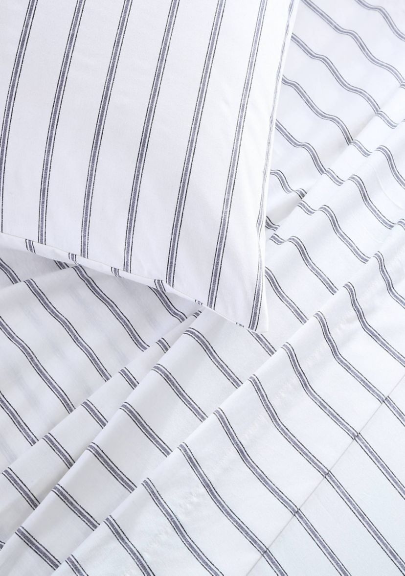 Trenton Stripe 4-Piece Cotton Sheet Set