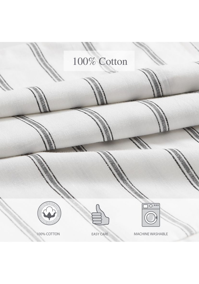 Trenton Stripe 4-Piece Cotton Sheet Set