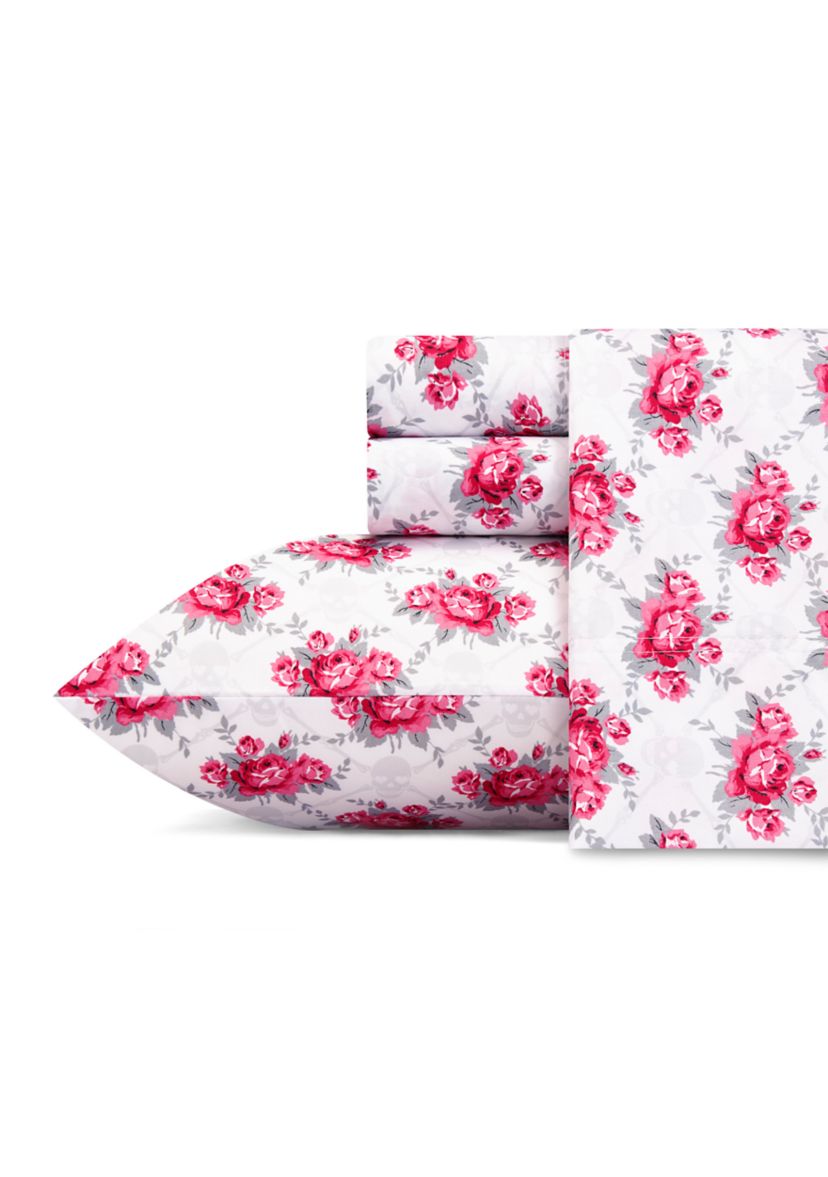 Skull Rose Trellis Sheet Set