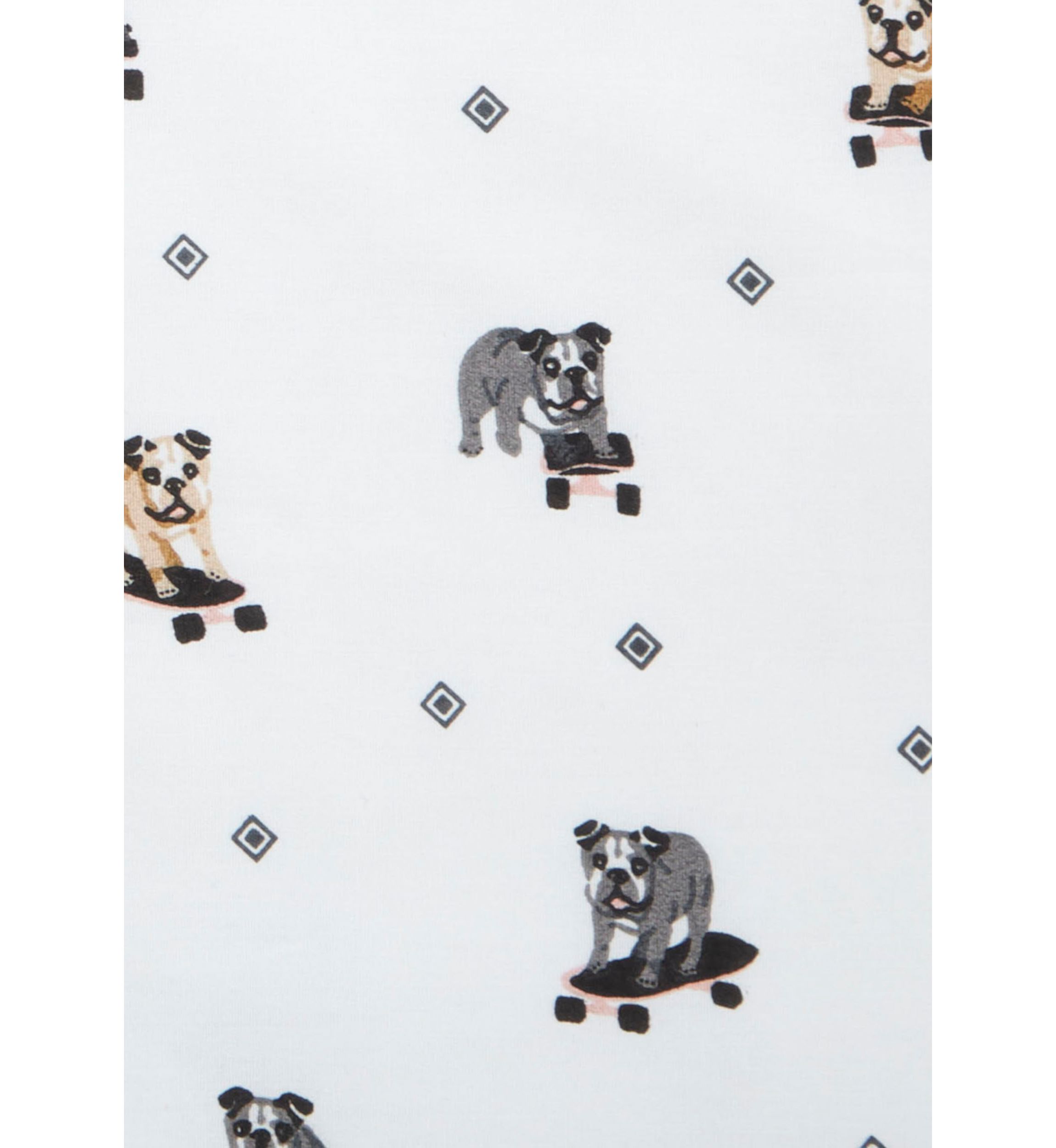 Skateboarding Bulldogs Cotton Sheet Set