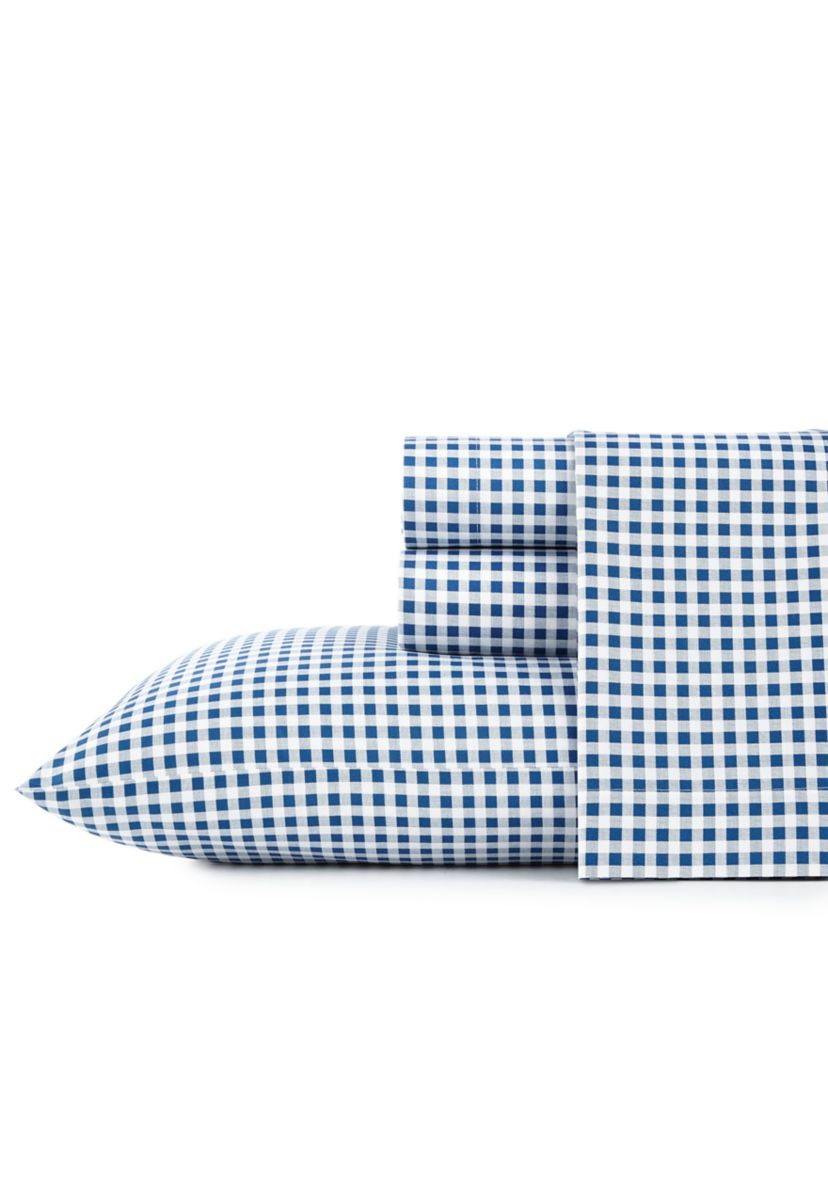Gingham Plaid Cotton Sheet Set