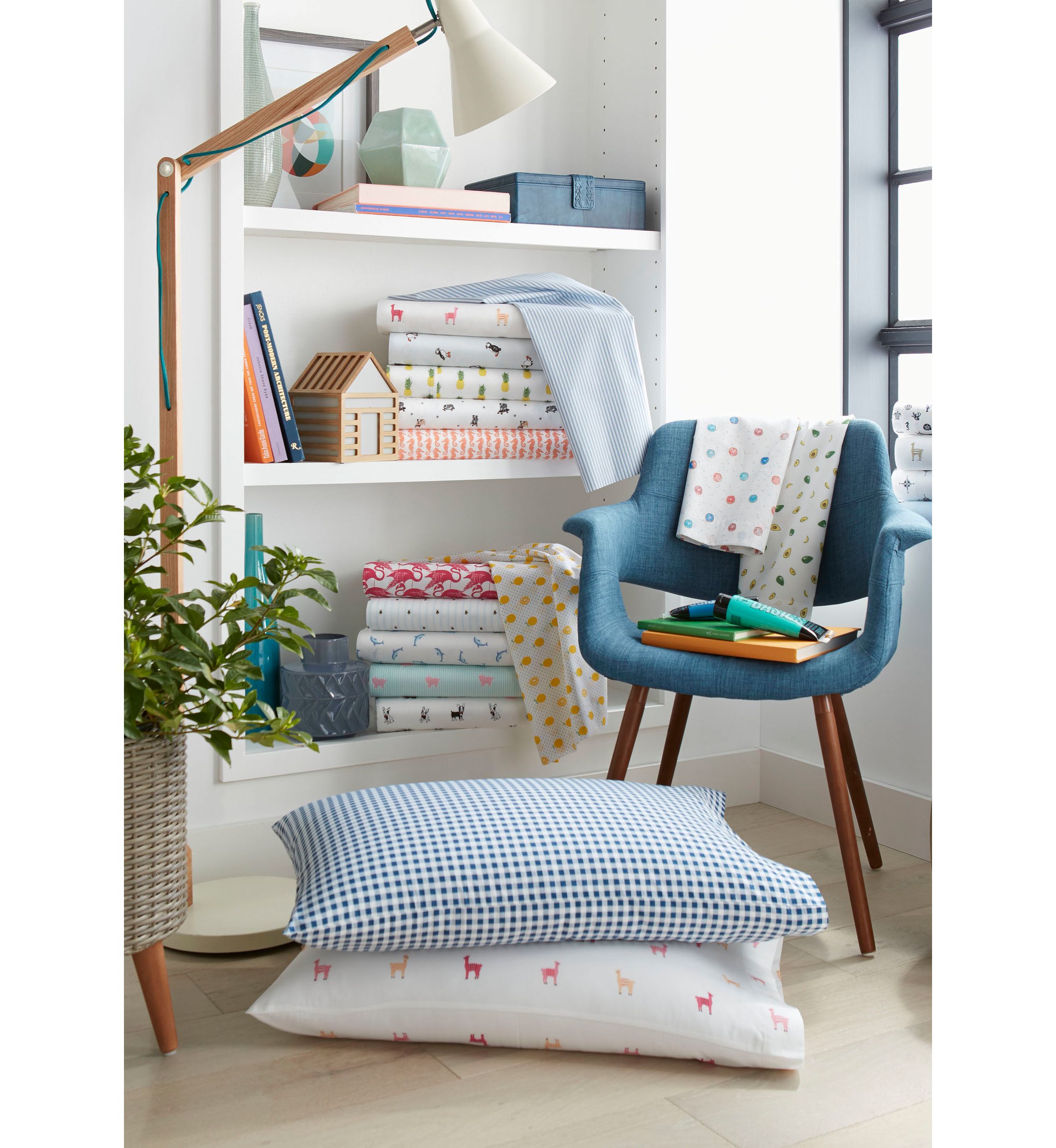 Gingham Plaid Cotton Sheet Set