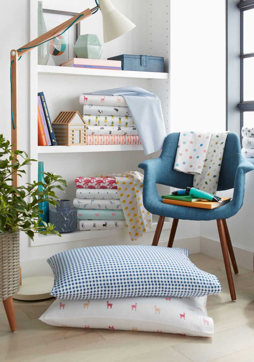 Gingham Plaid Cotton Sheet Set