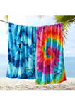 Tie Dye Love Cotton Beach Towel Set 