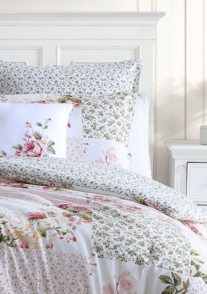 Ailyn 7-Piece Floral Cotton Comforter Bonus Set