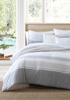 Westport 5-Piece Cotton Striped Comforter Bonus Set