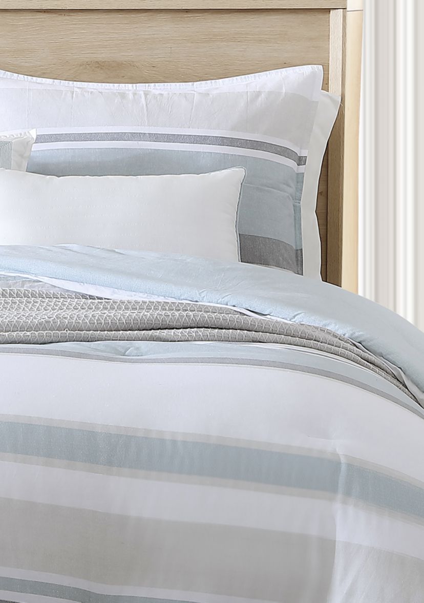 Westport 5-Piece Cotton Striped Comforter Bonus Set