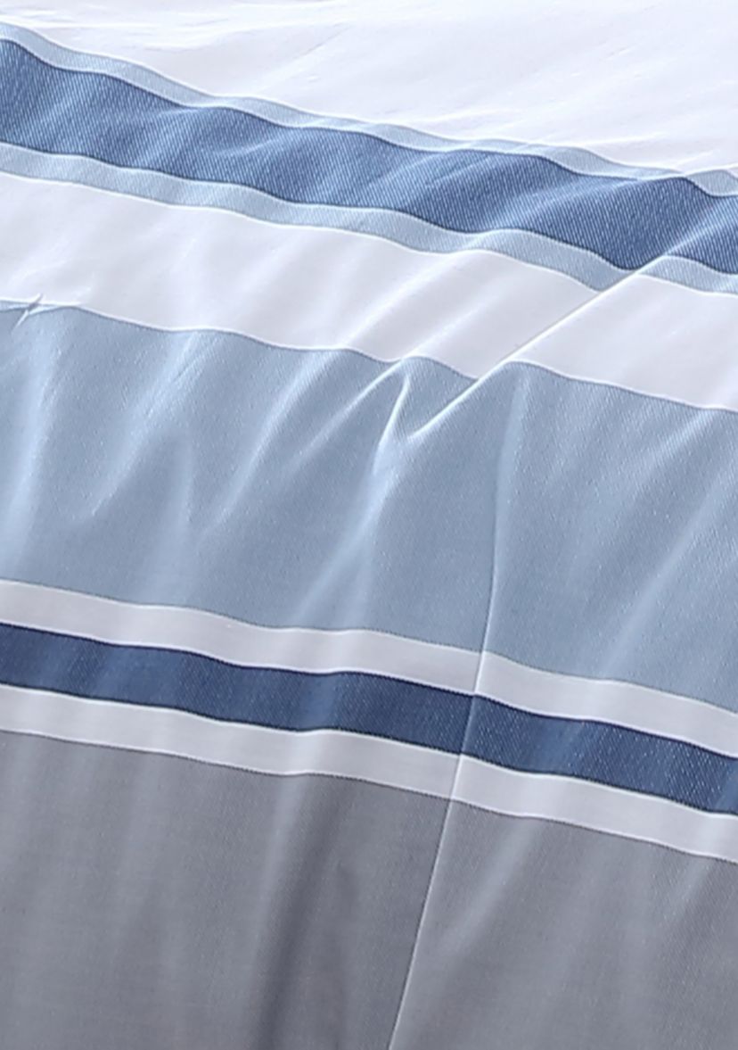Trimmer 3-Piece Striped Cotton Comforter Set