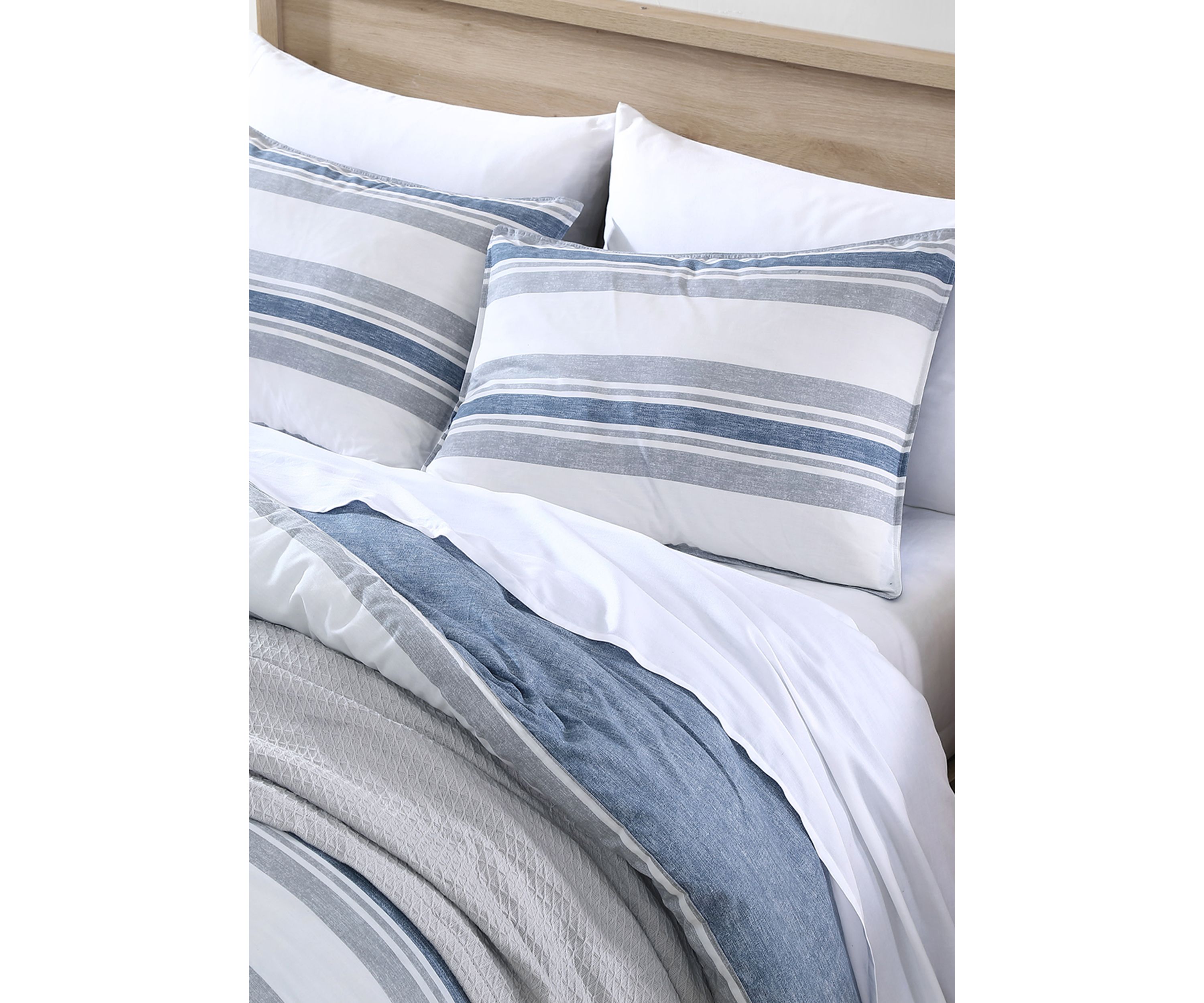 Bay Shore 3-Piece Striped Cotton Comforter Set