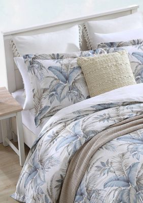 Lady Pepperell Floral/Botanical Cotton Comforter Set, King, Pink 