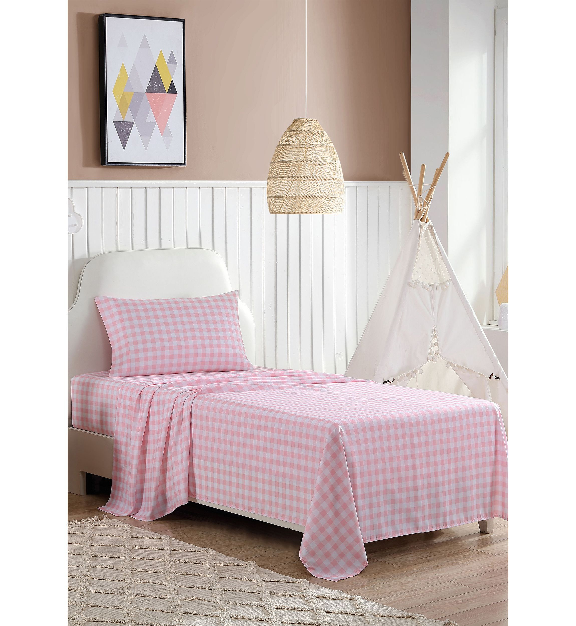 Poppy Plaid 4-Piece Sheet Set