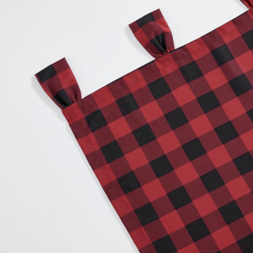 Mountain Plaid Tab Top Valance
