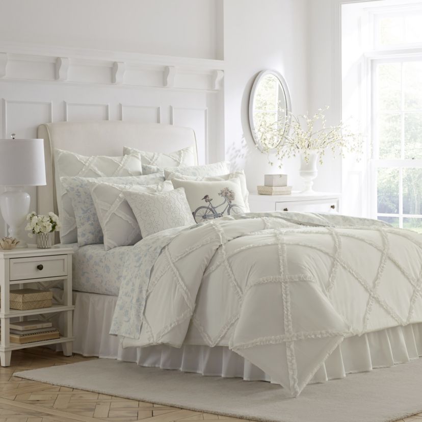 0LA Adelina Cset Fq Wht:F/Q Bedspread Open Stock:White