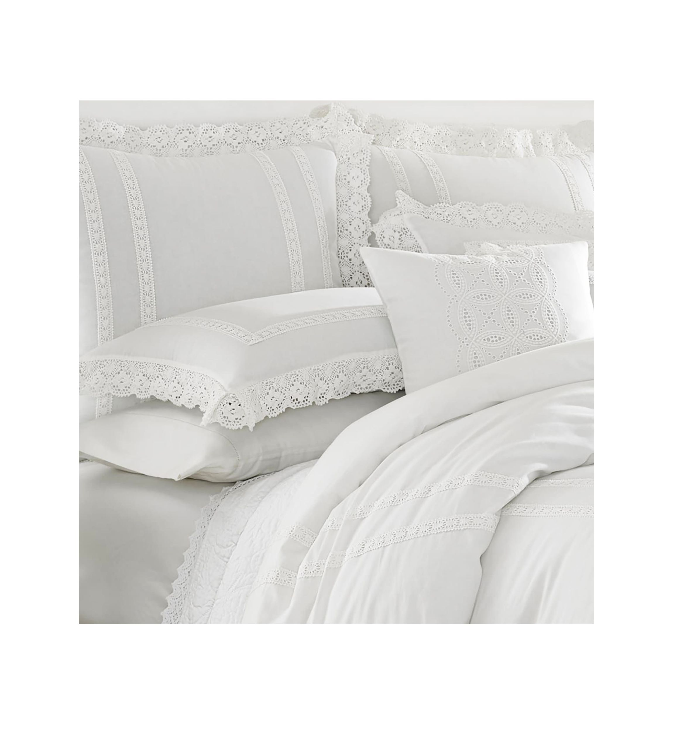 Annabella 3-Piece Solid Cotton Duvet Cover Set