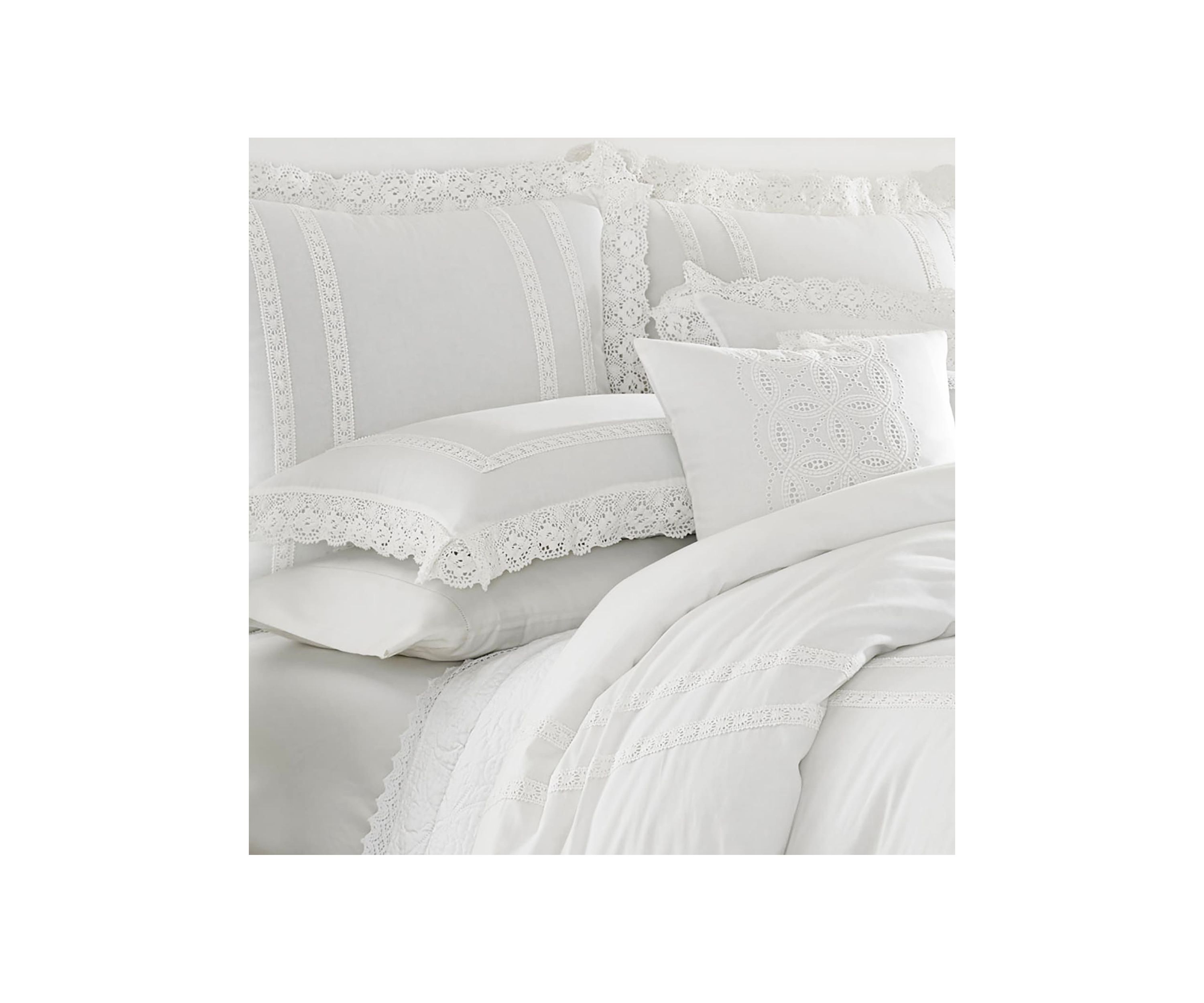 Annabella 3-Piece Solid Cotton Duvet Cover Set