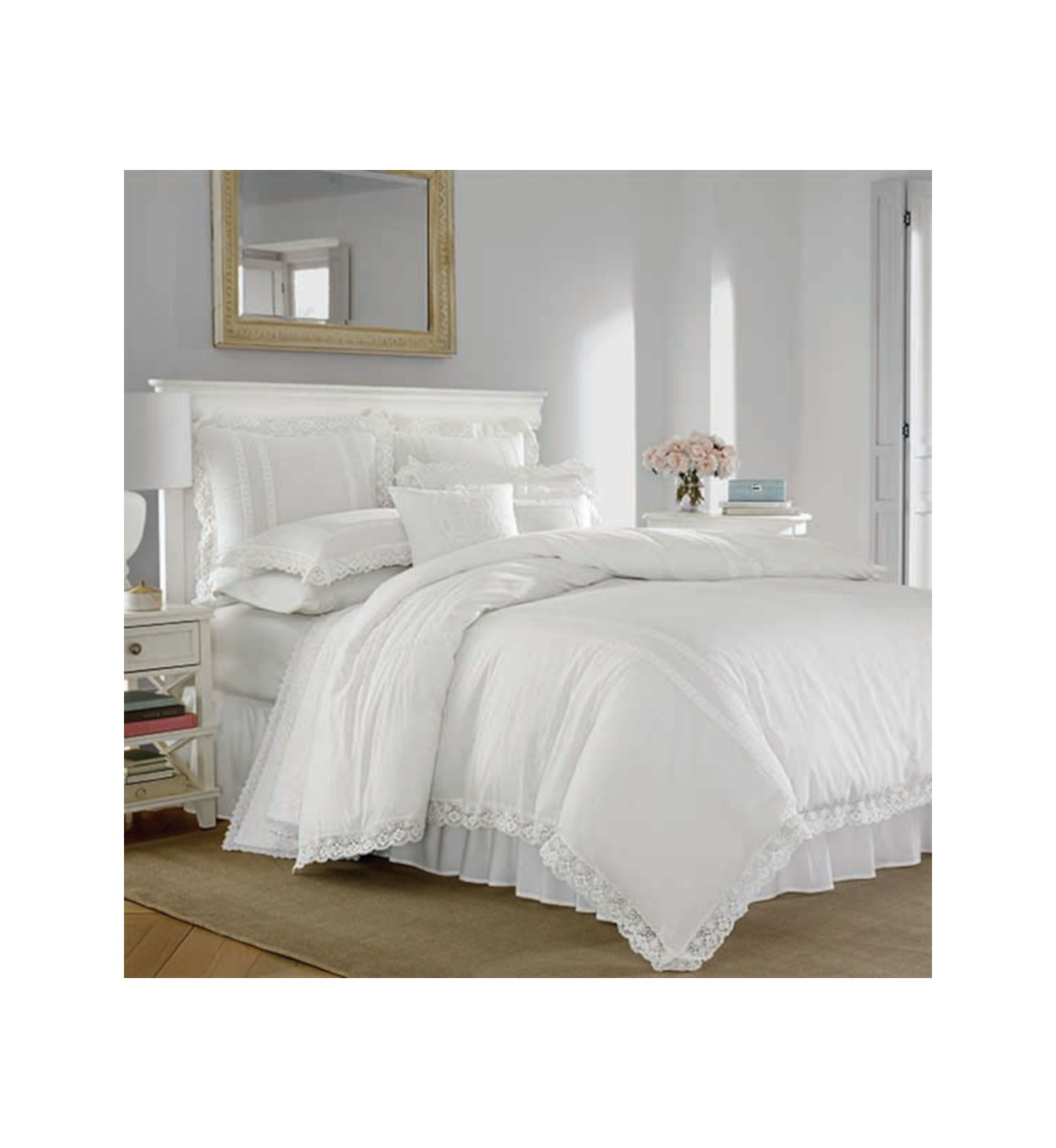 Annabella 3-Piece Solid Cotton Duvet Cover Set
