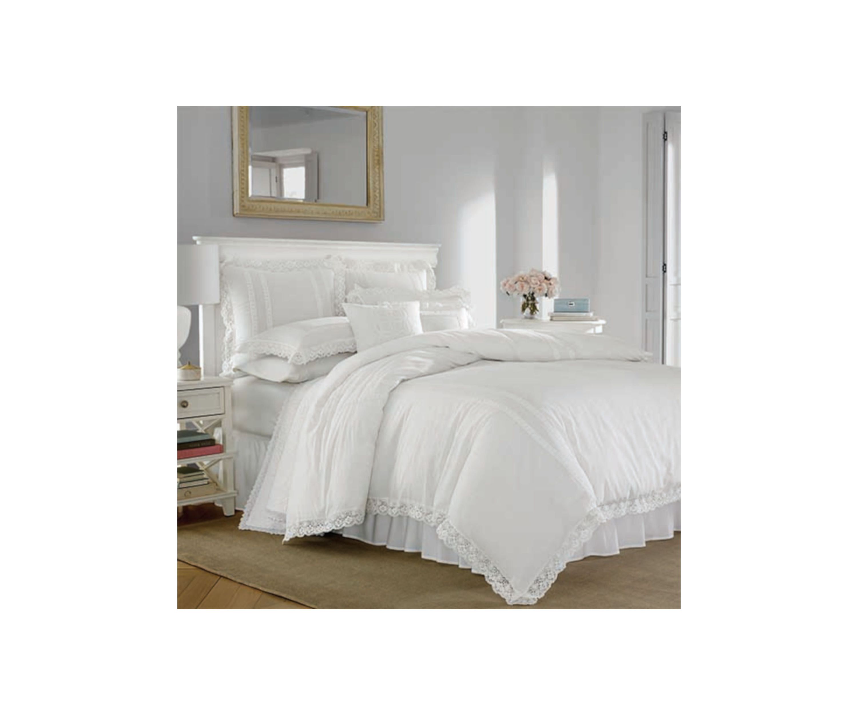 Annabella 3-Piece Solid Cotton Duvet Cover Set