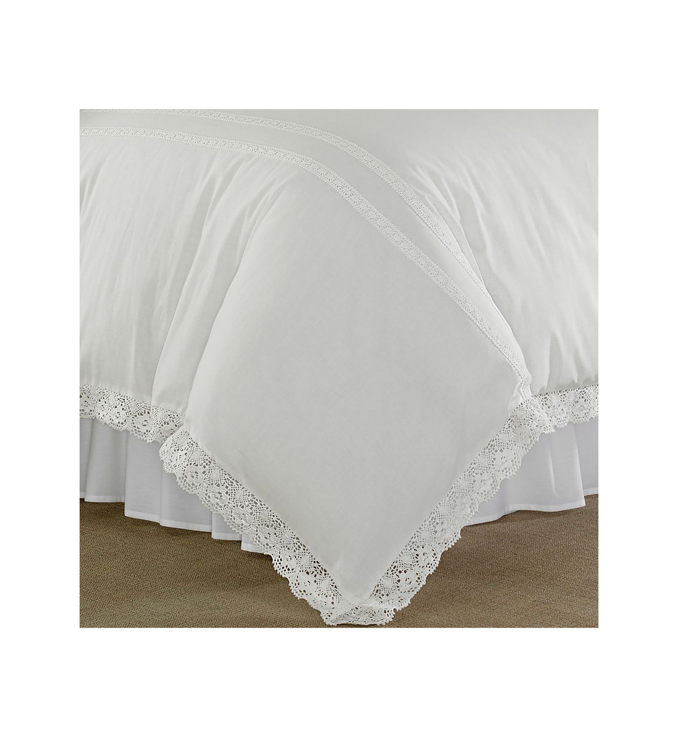 Annabella 3-Piece Solid Cotton Duvet Cover Set